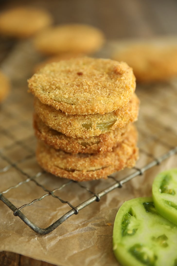 stack of fried green tomatoes.