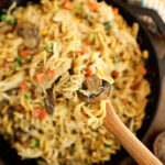 Spoonful of One-Pot Chicken Pot Pie Noodles.