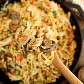 One-Pot Chicken Pot Pie Noodles