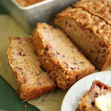 Sliced Easy Strawberry Bread.