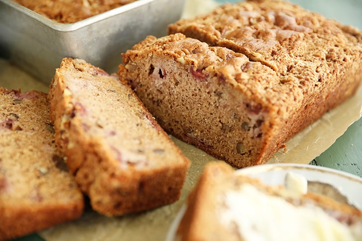 Sliced Easy Strawberry Bread.