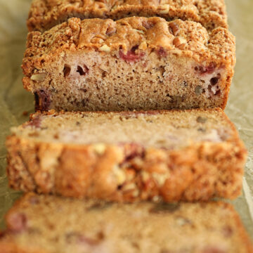 Sliced Easy Strawberry Bread.