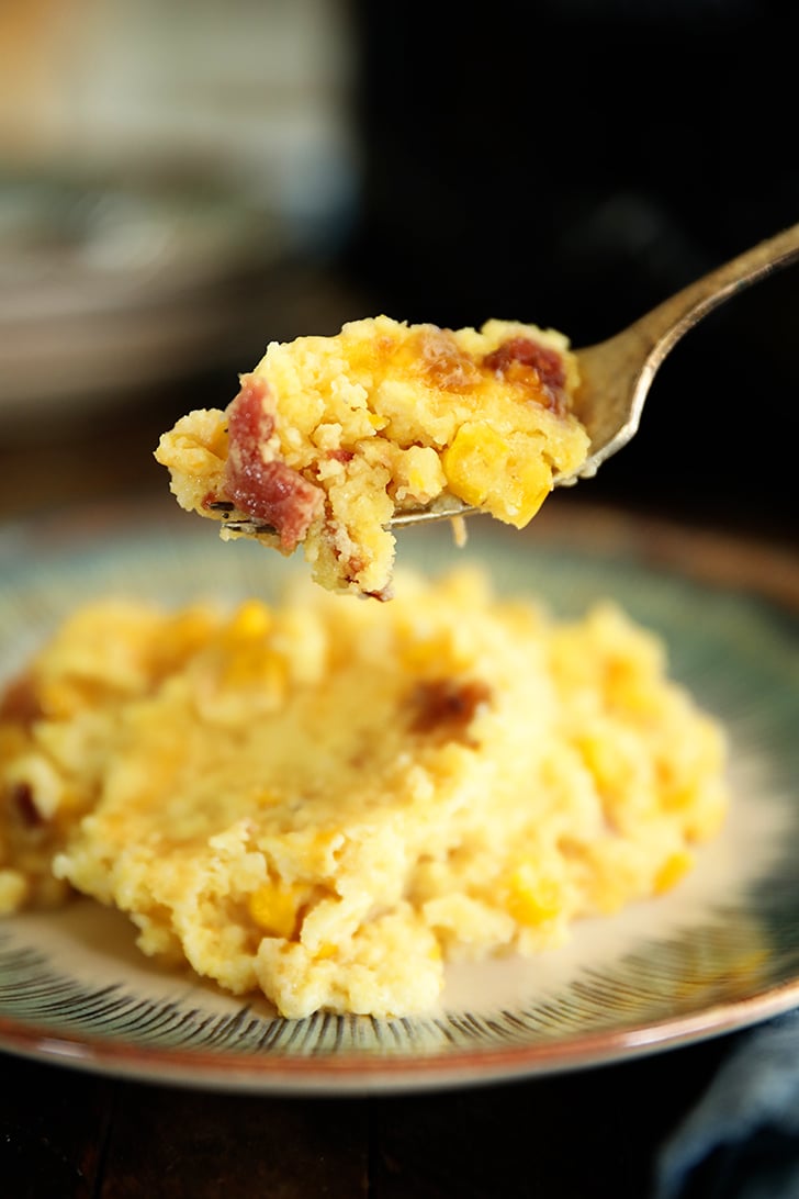 forkful of spoon bread.