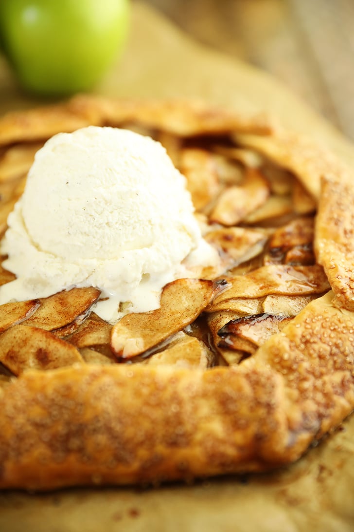 Apple Galette with ice cream.