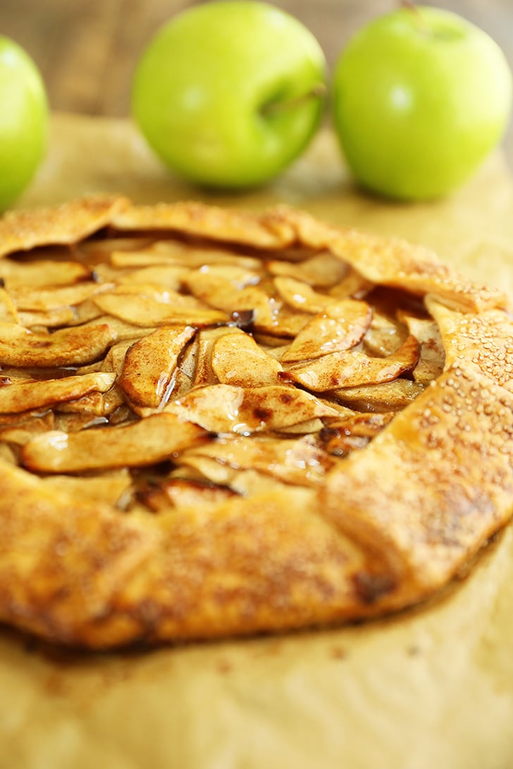 Easy Apple Galette on parchment.