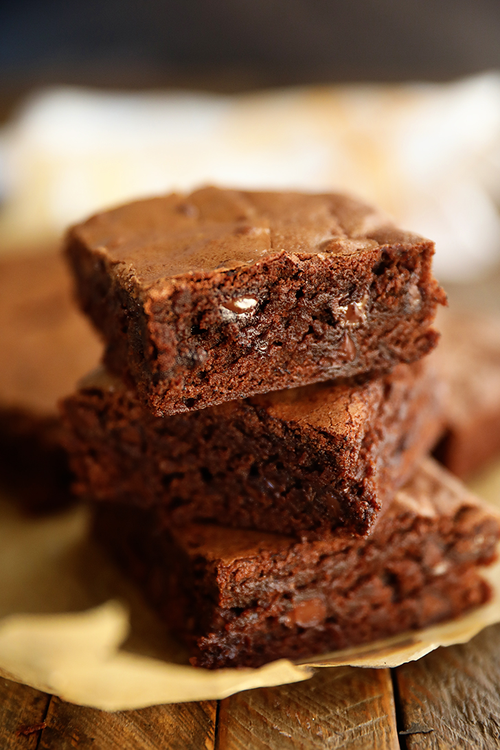 stack of brownies.