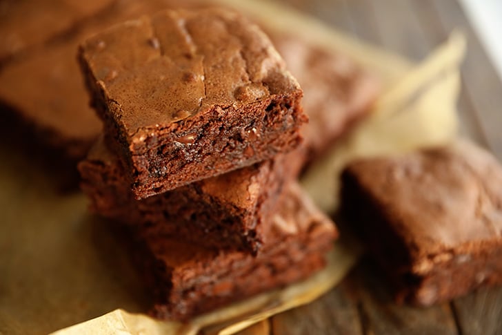 stack of brownies.