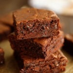 stack of brownies.