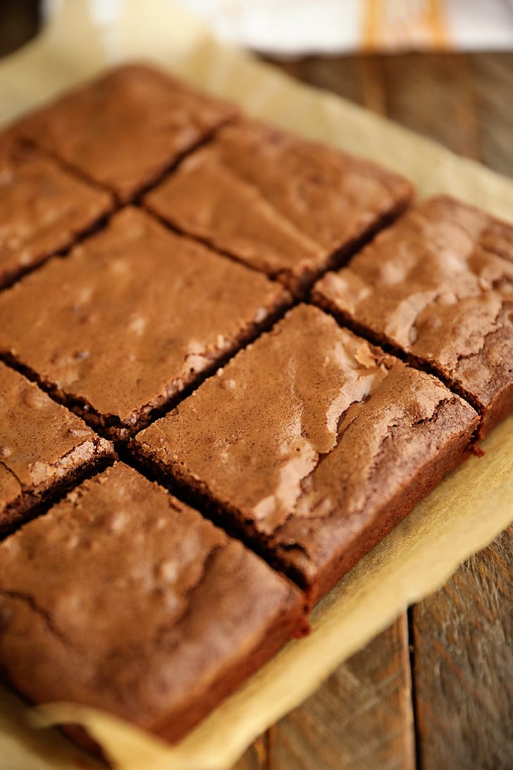sliced brownies.