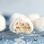 Inside view of Pecan Snowball Cookie.