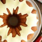Overhead view of Eggnog Pound Cake.