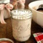 Homemade Hot Chocolate Mix in a jar.
