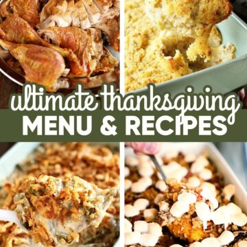 Ultimate Thanksgiving Menu & Recipes Image for Pinterest.