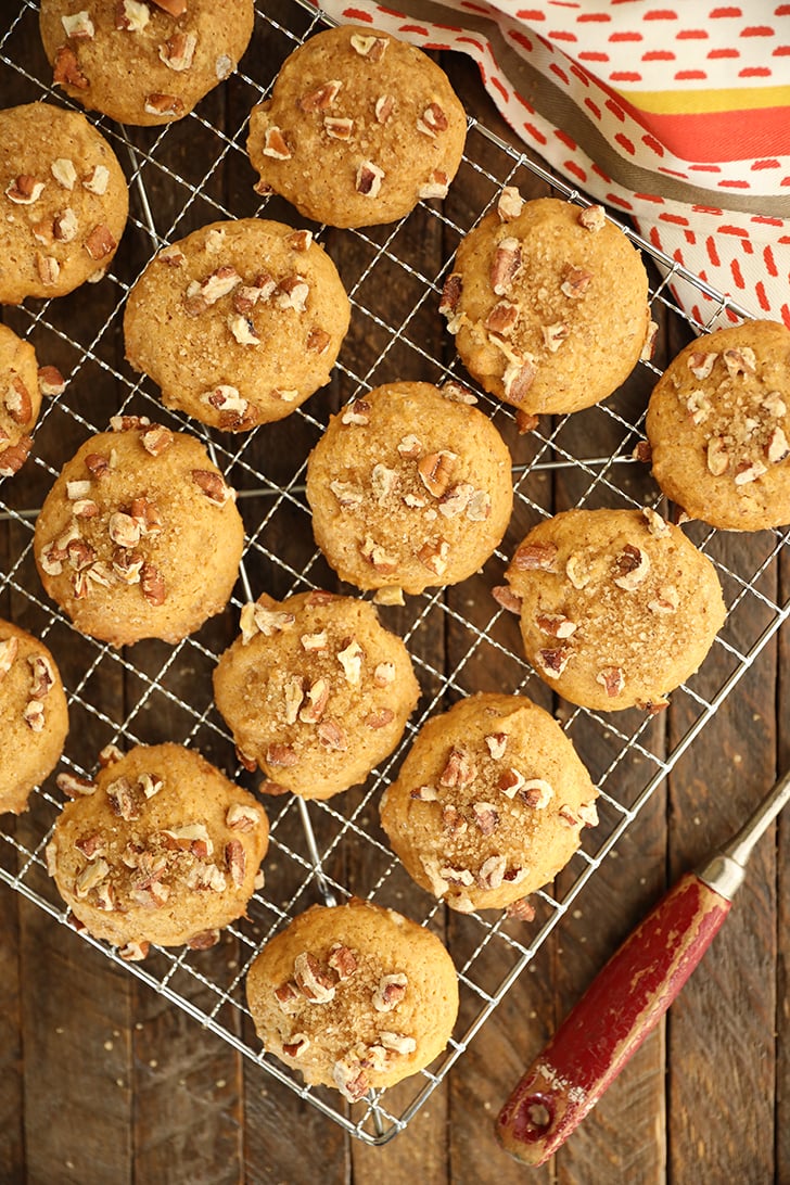 Overhead view of Sweet Potato Cookies on cooling rack.