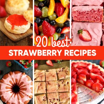 20 Best Strawberry Recipes Image for Pinterest.