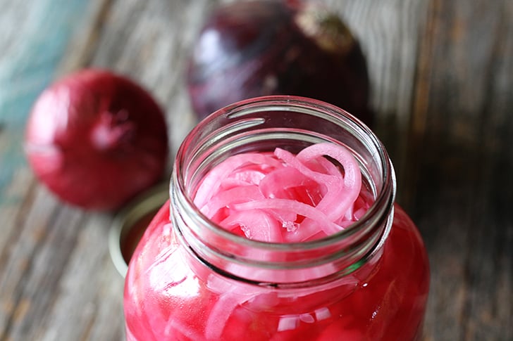 Easy Pickled Onions in jar.