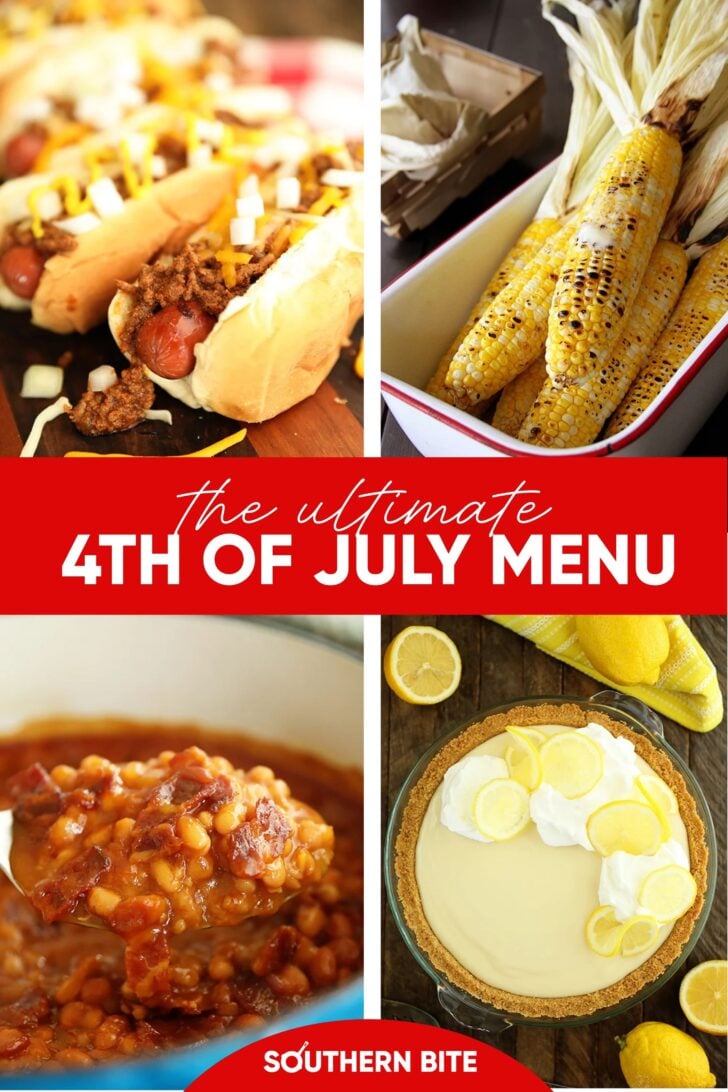 The Ultimate 4th of July Menu Image for Pinterest.