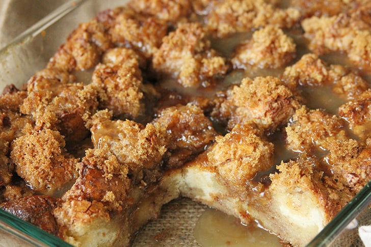 The Best Bread Pudding with slice missing.