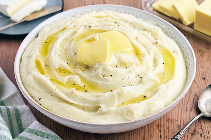 Cream Cheese Mashed Potatoes with butter.