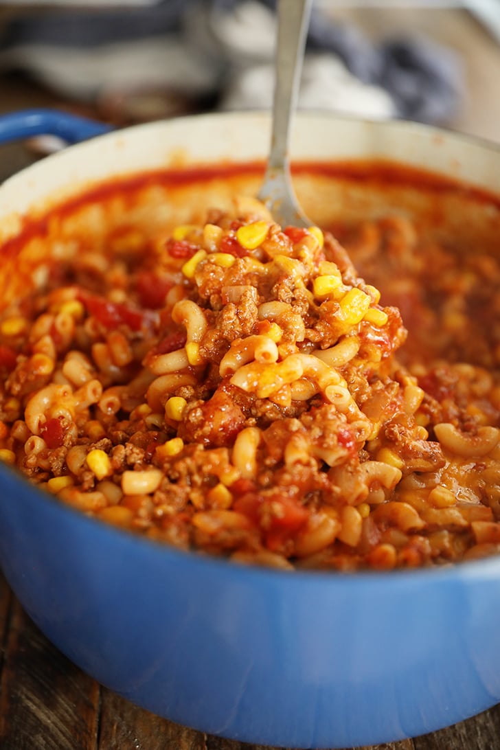 Scoop of goulash.