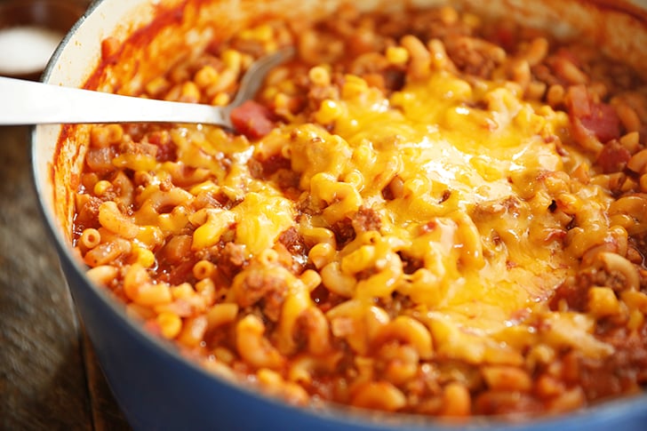 Goulash with cheese.