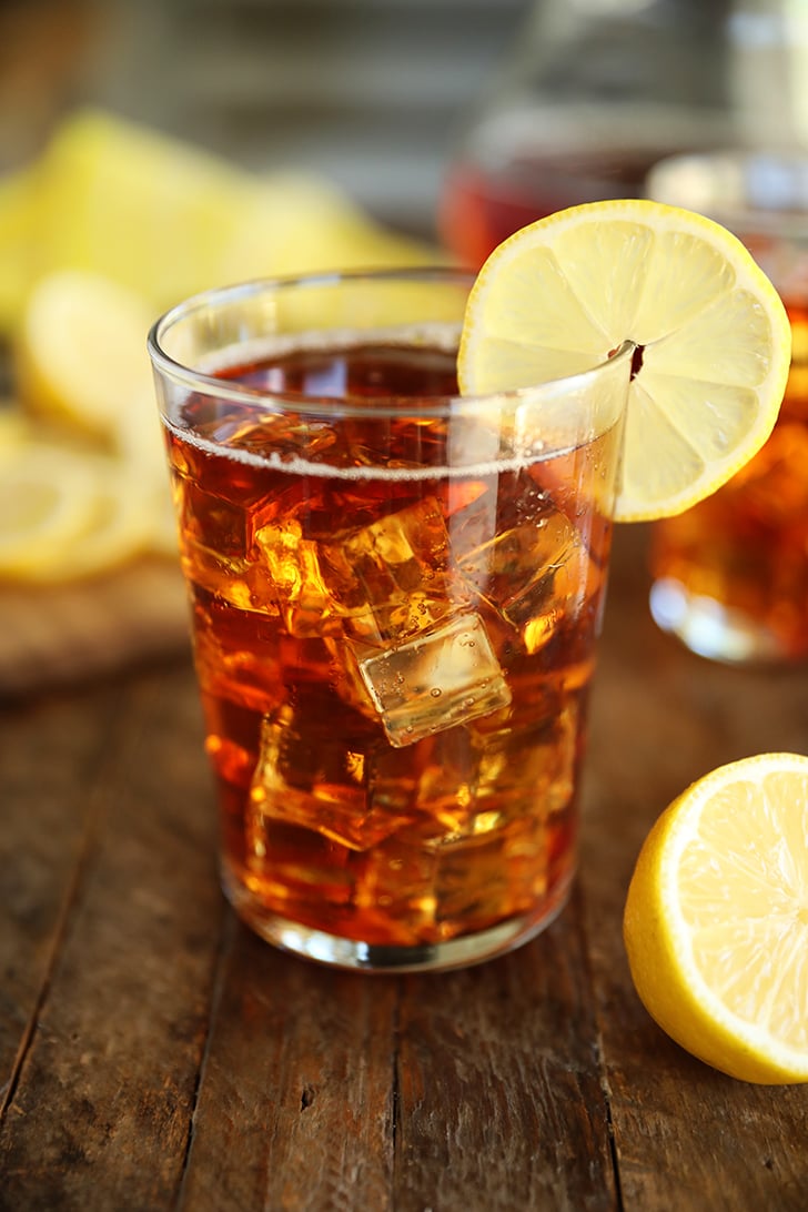 Southern Sweet Tea in a glass with ice.