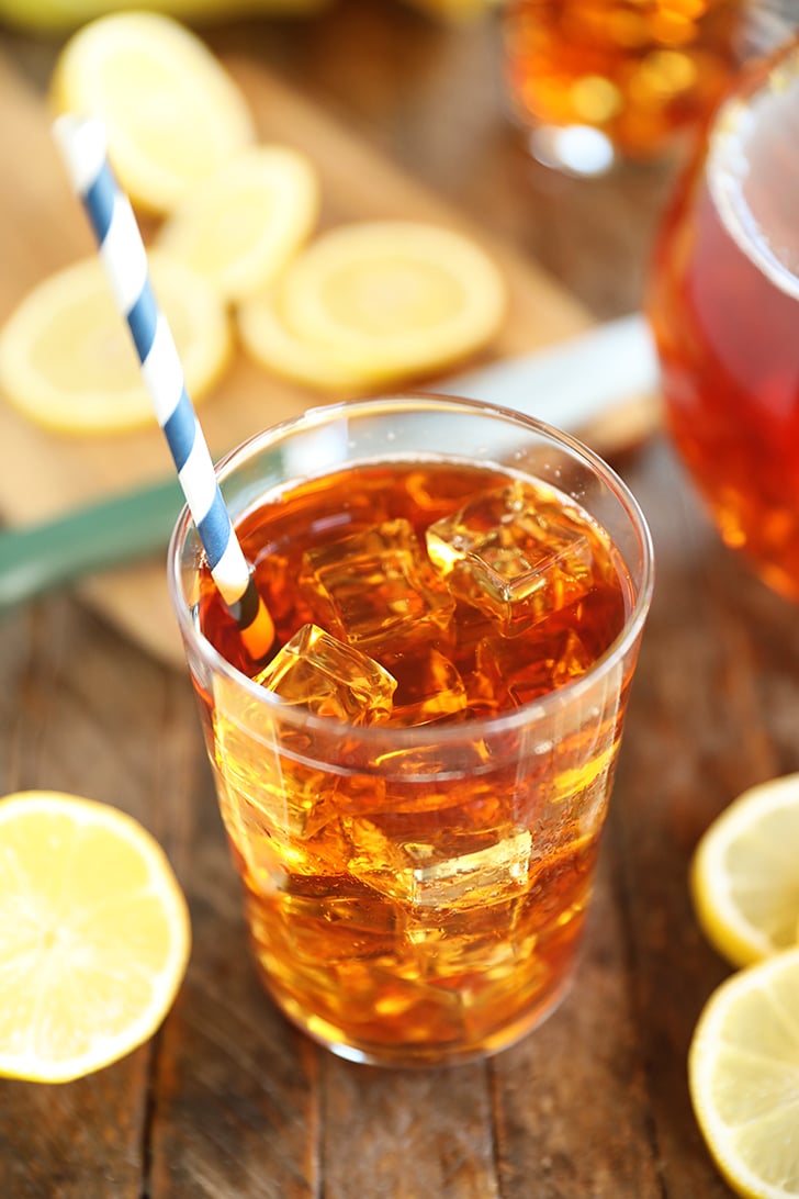 Southern Sweet Tea in a glass with ice.
