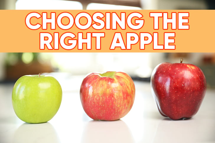 Different Apples on counter.