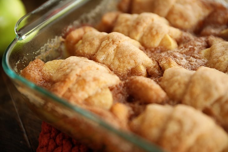 Easy Apple Dumplings in baking dish.
