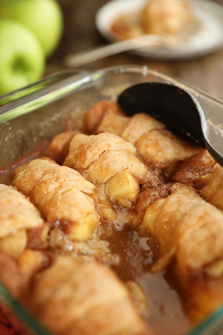 Easy Apple Dumplings in baking dish.