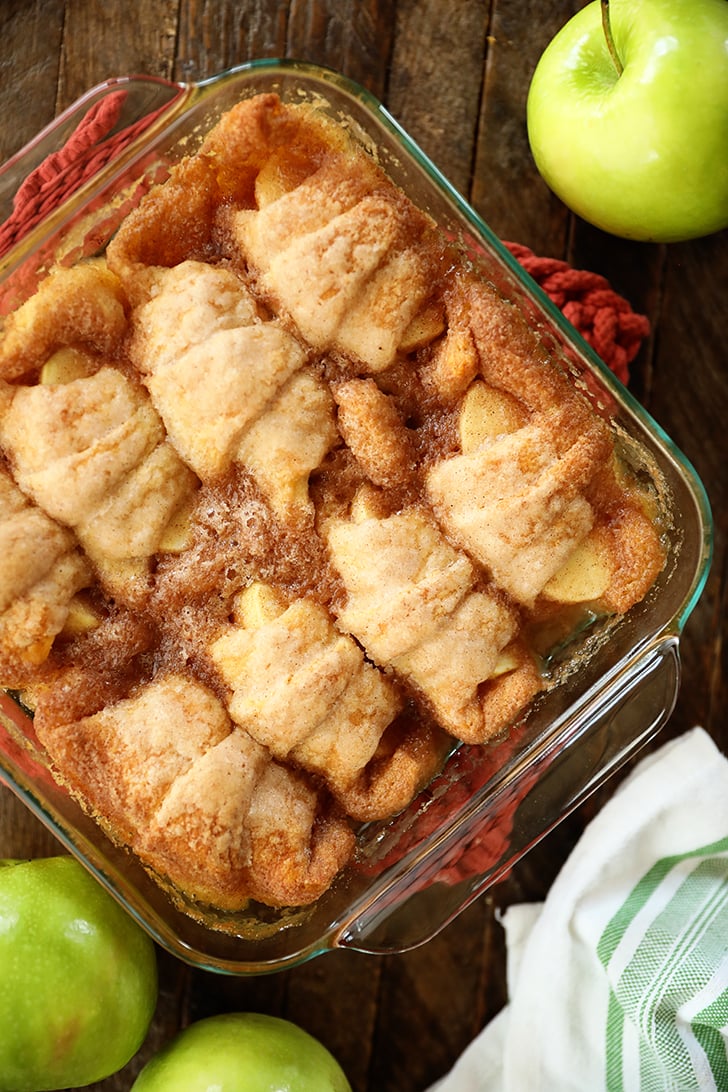 Easy Apple Dumplings in baking dish.