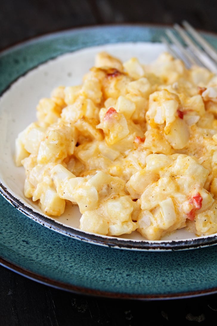 Pimento Cheese Scalloped Potatoes on a plate.