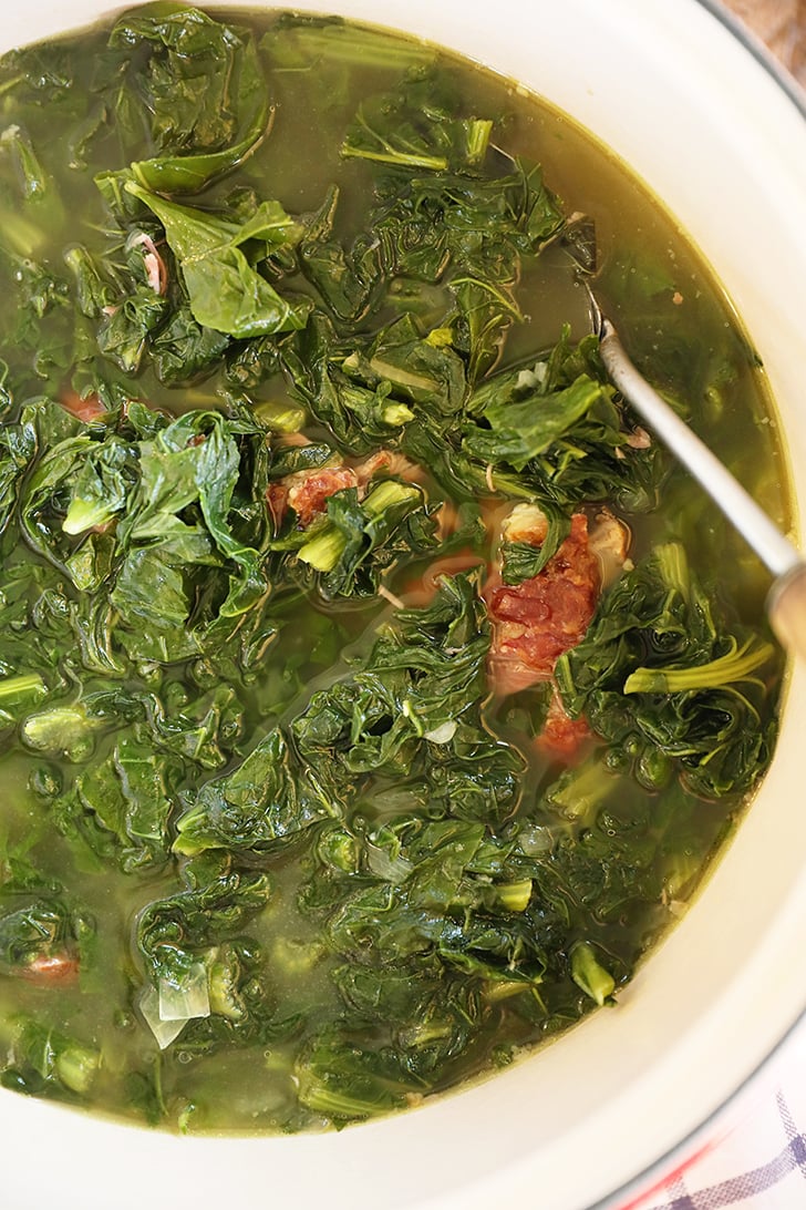 Southern Turnip Greens in a pot.