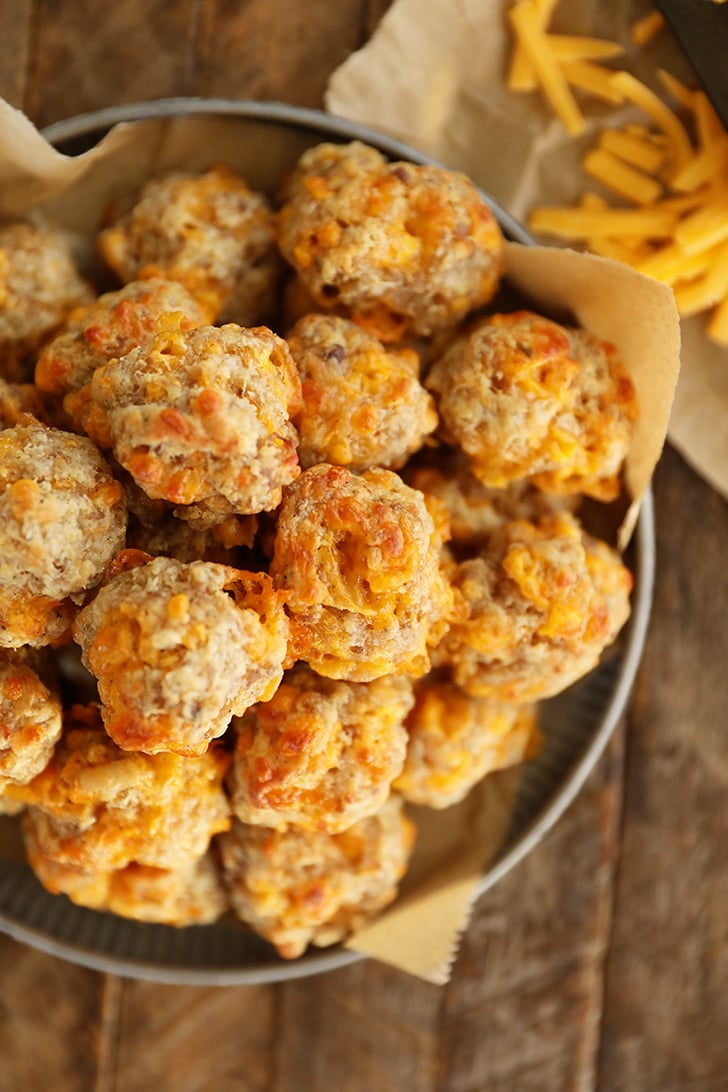 Sausage Balls on a plate.