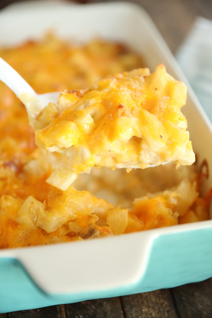 Spoonful of Shortcut Cheese Scalloped Potatoes.