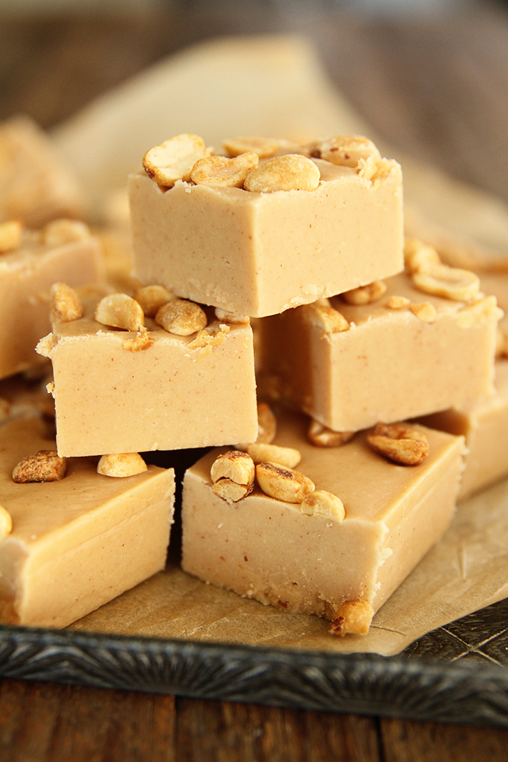 Stack of Peanut Butter Fudge.