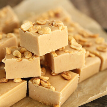 Stack of Peanut Butter Fudge.