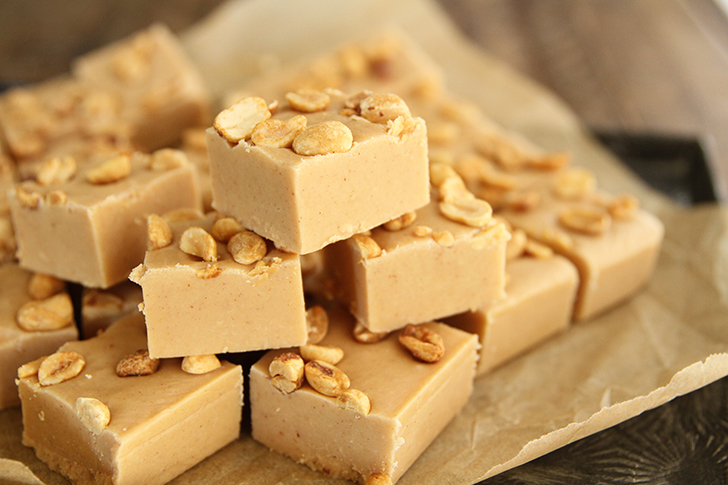 Stack of Peanut Butter Fudge.