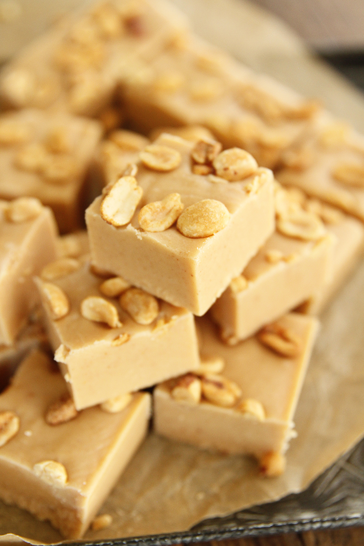 Stack of Peanut Butter Fudge.