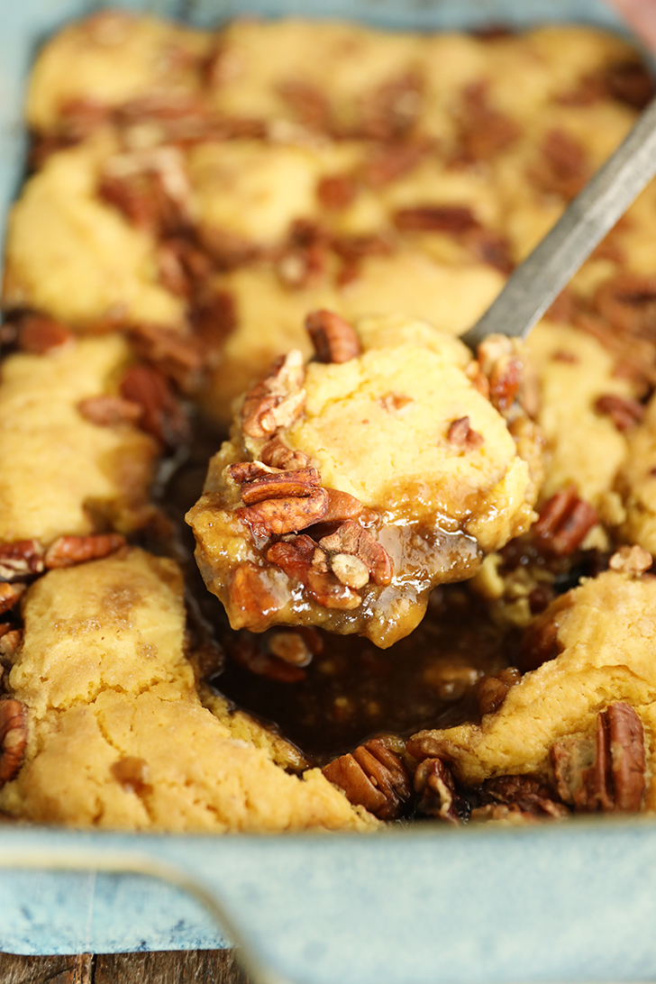 Spoonful of Pecan Pie Cobbler.