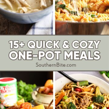 Quick Cozy One Pot Meals Image for Pinterest.