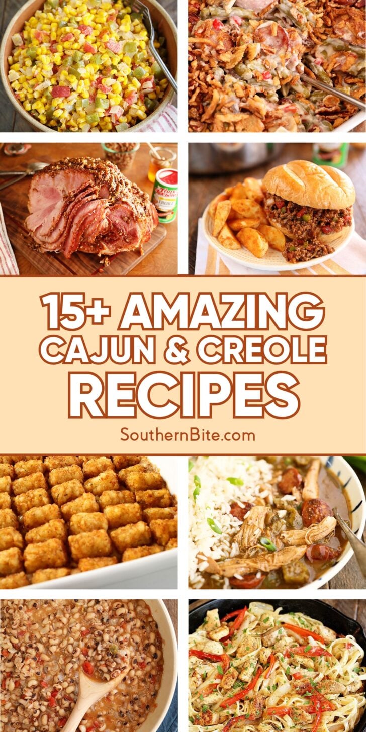 15 Cajun and Creole Recipes Image for Pinterest.