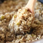 Spoonful of Louisiana Dirty Rice.