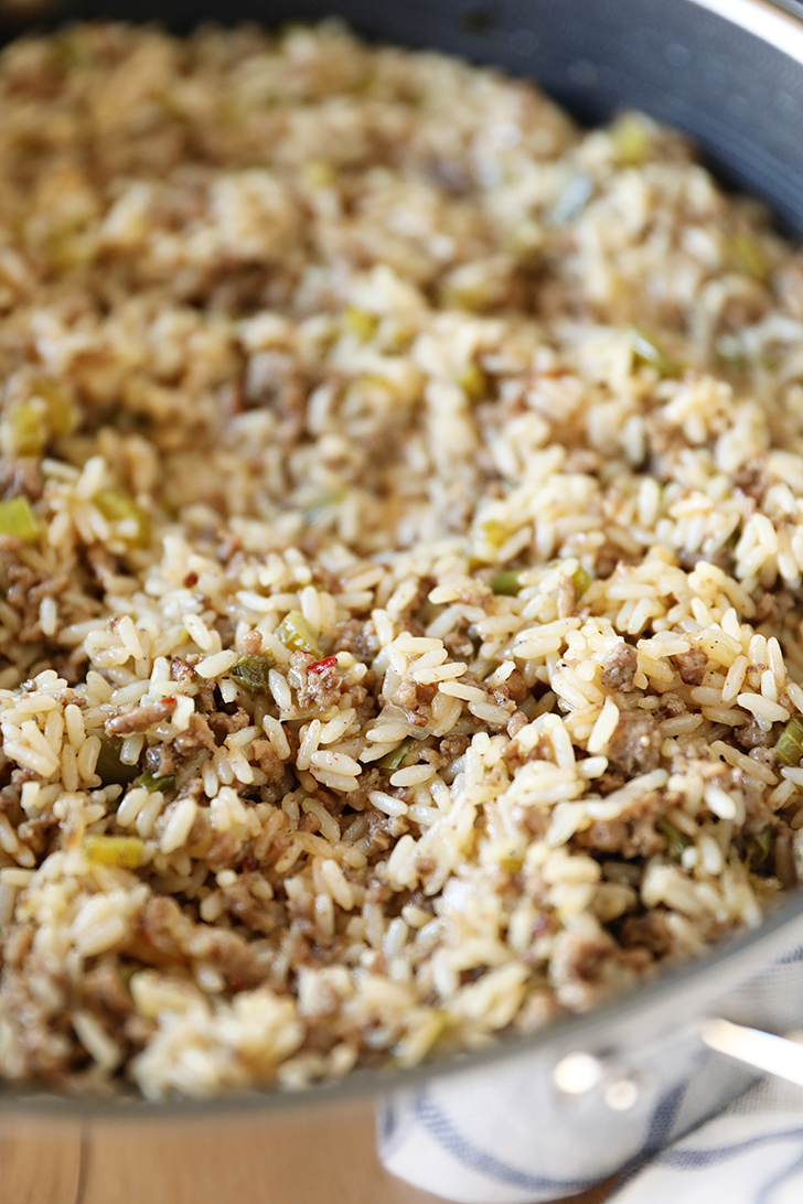 Easy Dirty Rice in a large skillet.