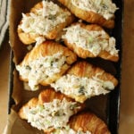 Dill Pickle Chicken Salad in croissants.