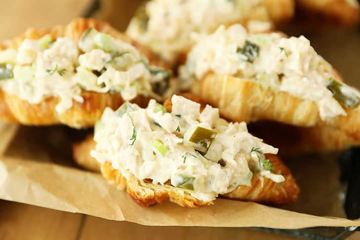 Dill Pickle Chicken Salad on croissants.