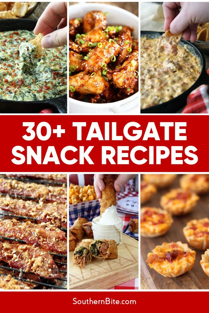 30+ Tailgate Snack Recipes Image for Pinterest.
