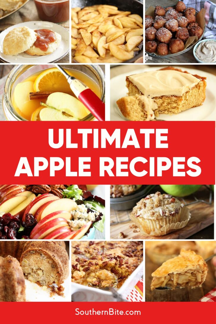Ultimate List of Apple Recipes Image for Pinterest.