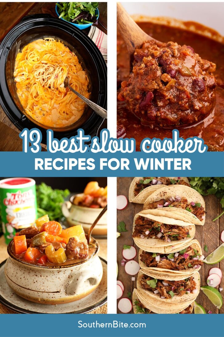 13 Best Slow Cooker Recipes for Winter Image for Pinterest.
