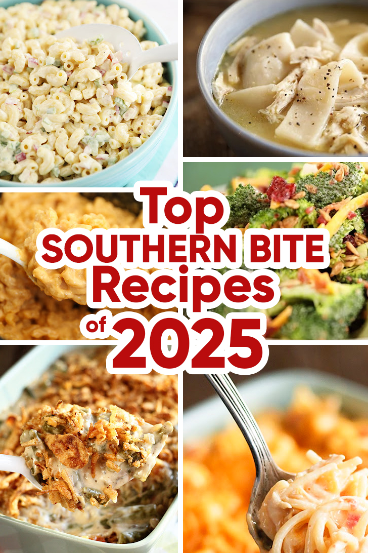 Collage of top recipes from 2025. 